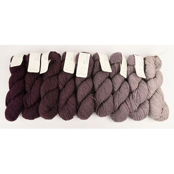 Purl Soho Note Yarn 9 Skein Extra Fine Merino Wool Baby Alpaca Gradient Mulberry - Picture 1 of 3